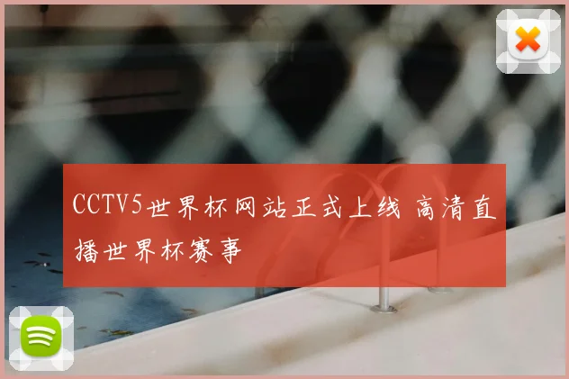 CCTV5世界杯网站正式上线 高清直播世界杯赛事